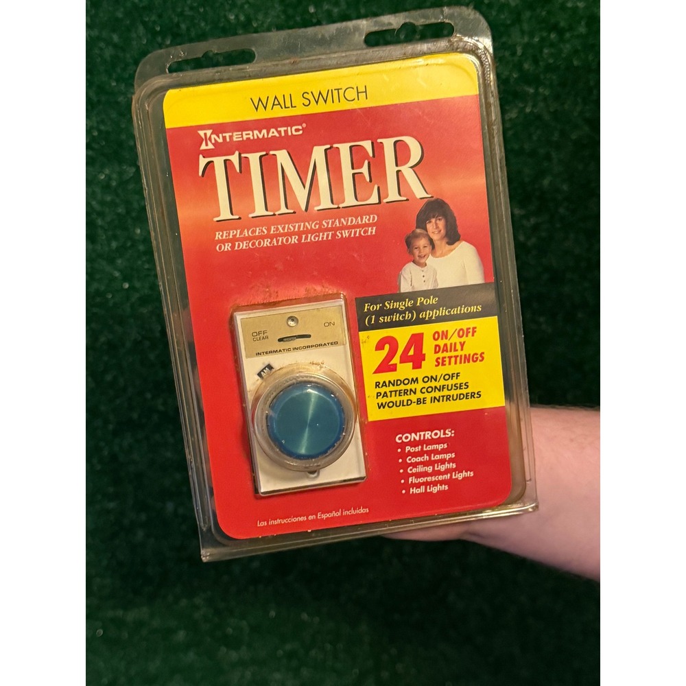 NWT Vintage 1997 Intermatic EJ341C Wall Switch Security Timer 24 Hour NOS Sealed